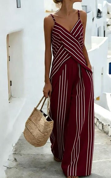 Monaco Sunset Striped Jumpsuit - Nordik Paris