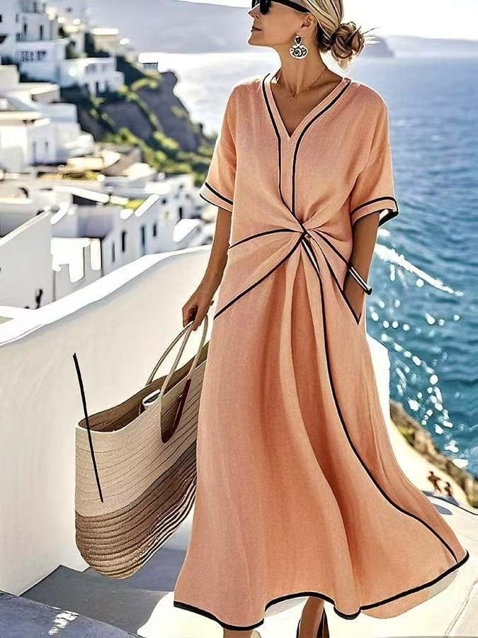 Coast Twist Maxi Dress - Nordik Paris