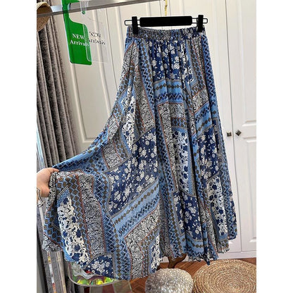Santorini Boho Breeze Maxi Skirt