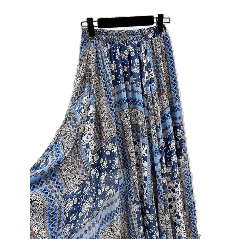 Santorini Boho Breeze Maxi Skirt