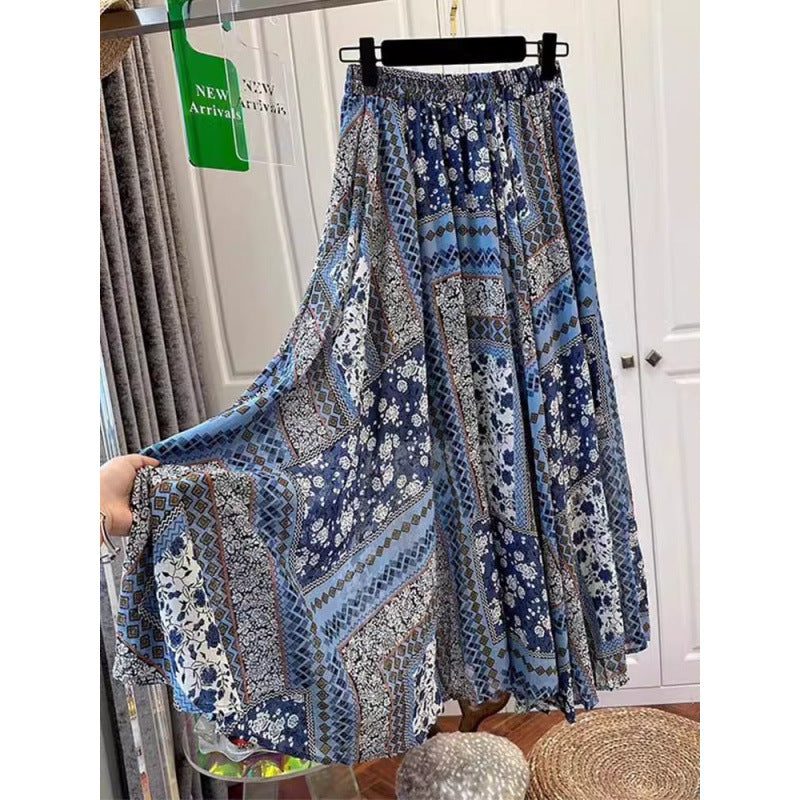 Santorini Boho Breeze Maxi Skirt