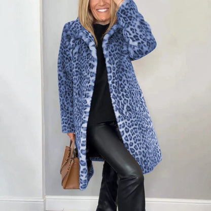 LANA | Veste mi-longue à imprimé léopard
