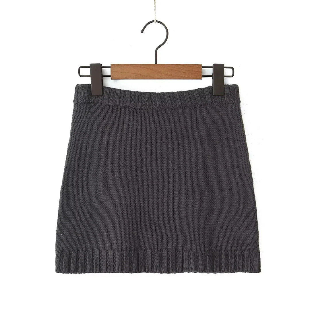 Selene Ribbed Knit Skirt Set - Nordik Paris