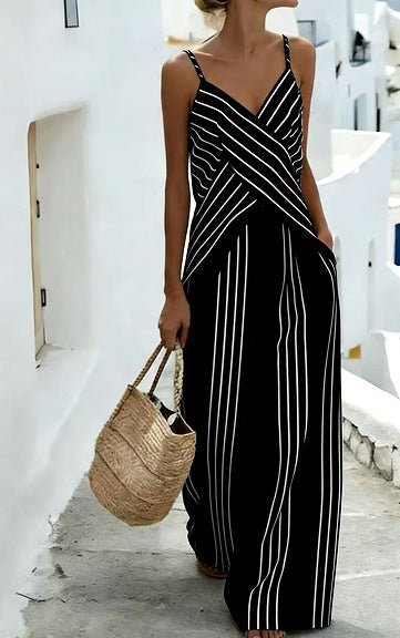 Monaco Sunset Striped Jumpsuit - Nordik Paris
