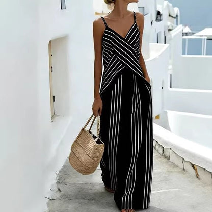 Monaco Sunset Striped Jumpsuit - Nordik Paris