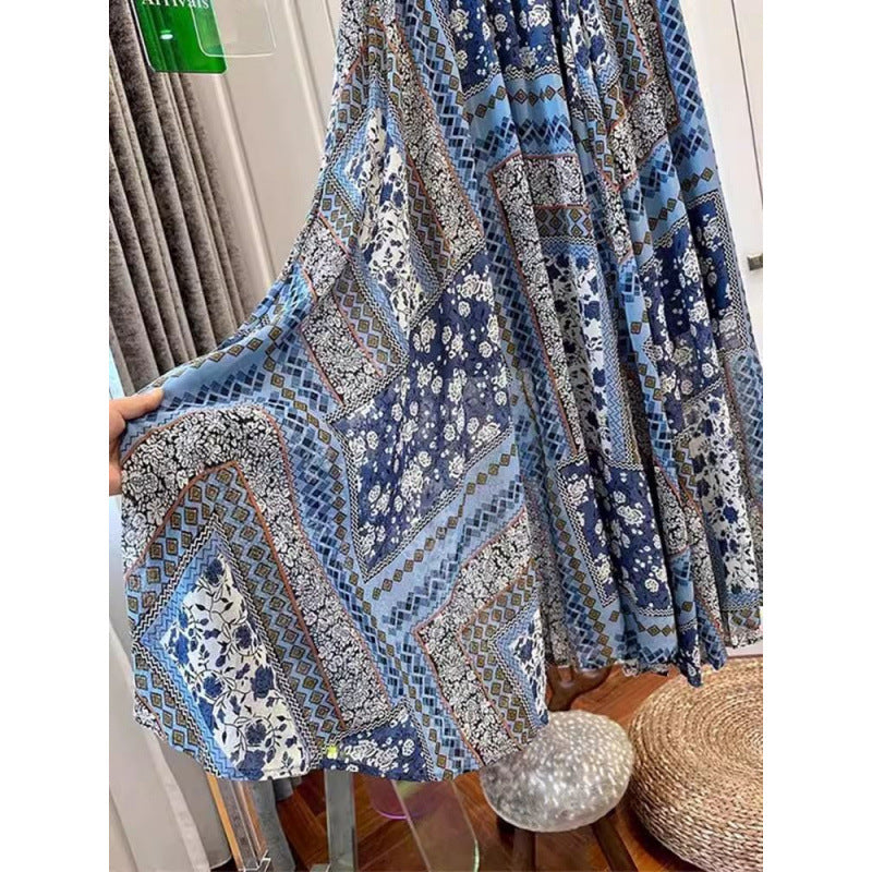 Santorini Boho Breeze Maxi Skirt