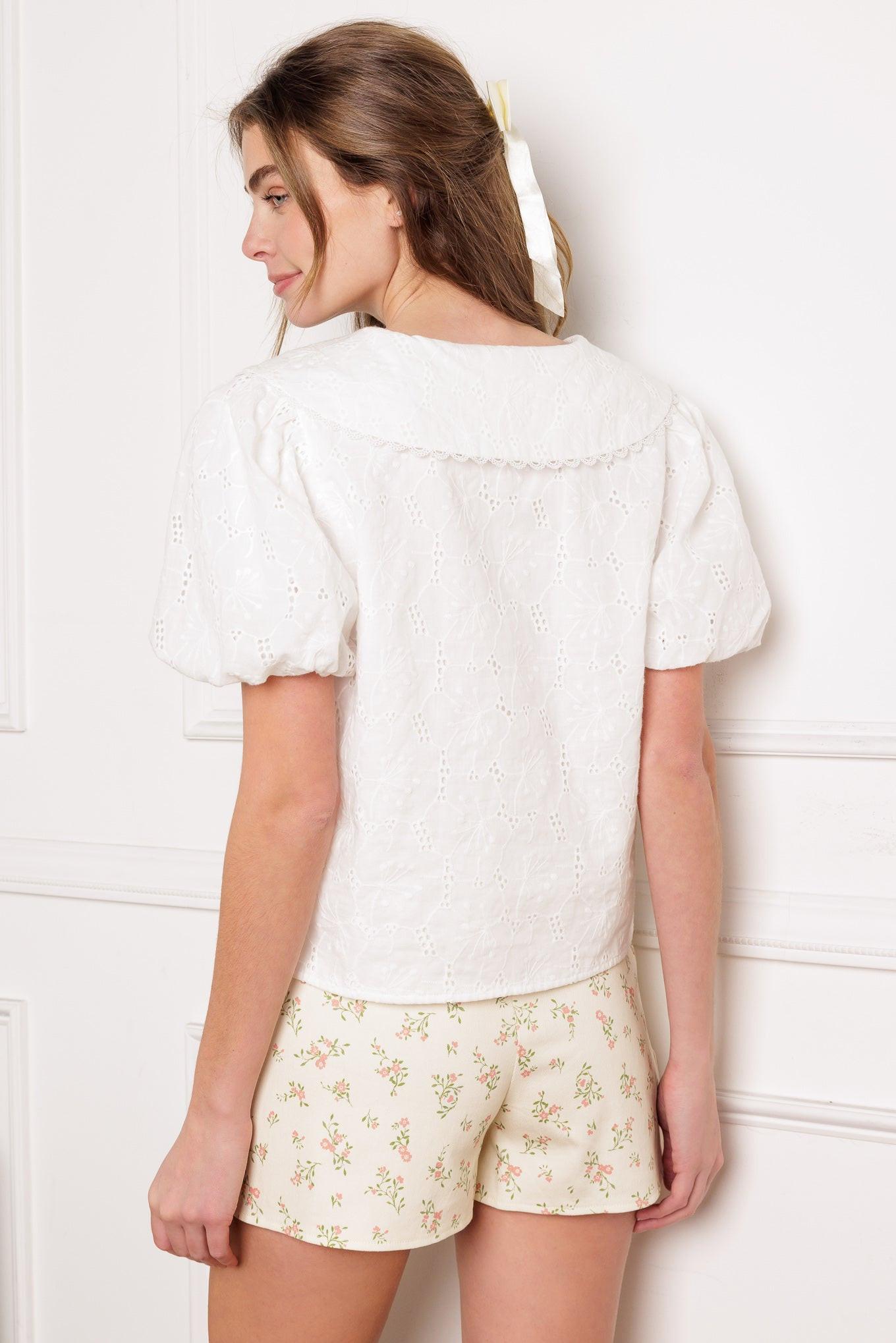 Elara Eyelet Blouse