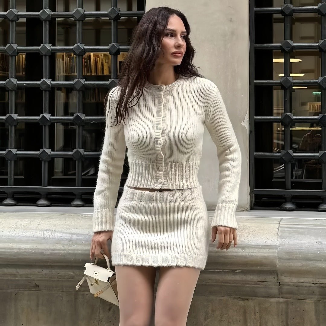 Selene Ribbed Knit Skirt Set - Nordik Paris