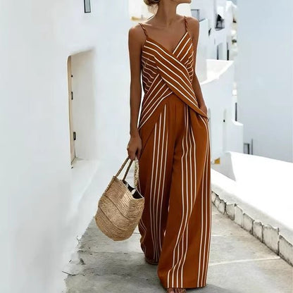 Monaco Sunset Striped Jumpsuit - Nordik Paris