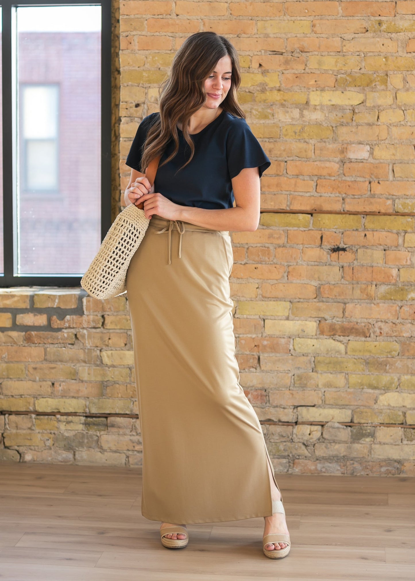 Luna Navy Flutter Top