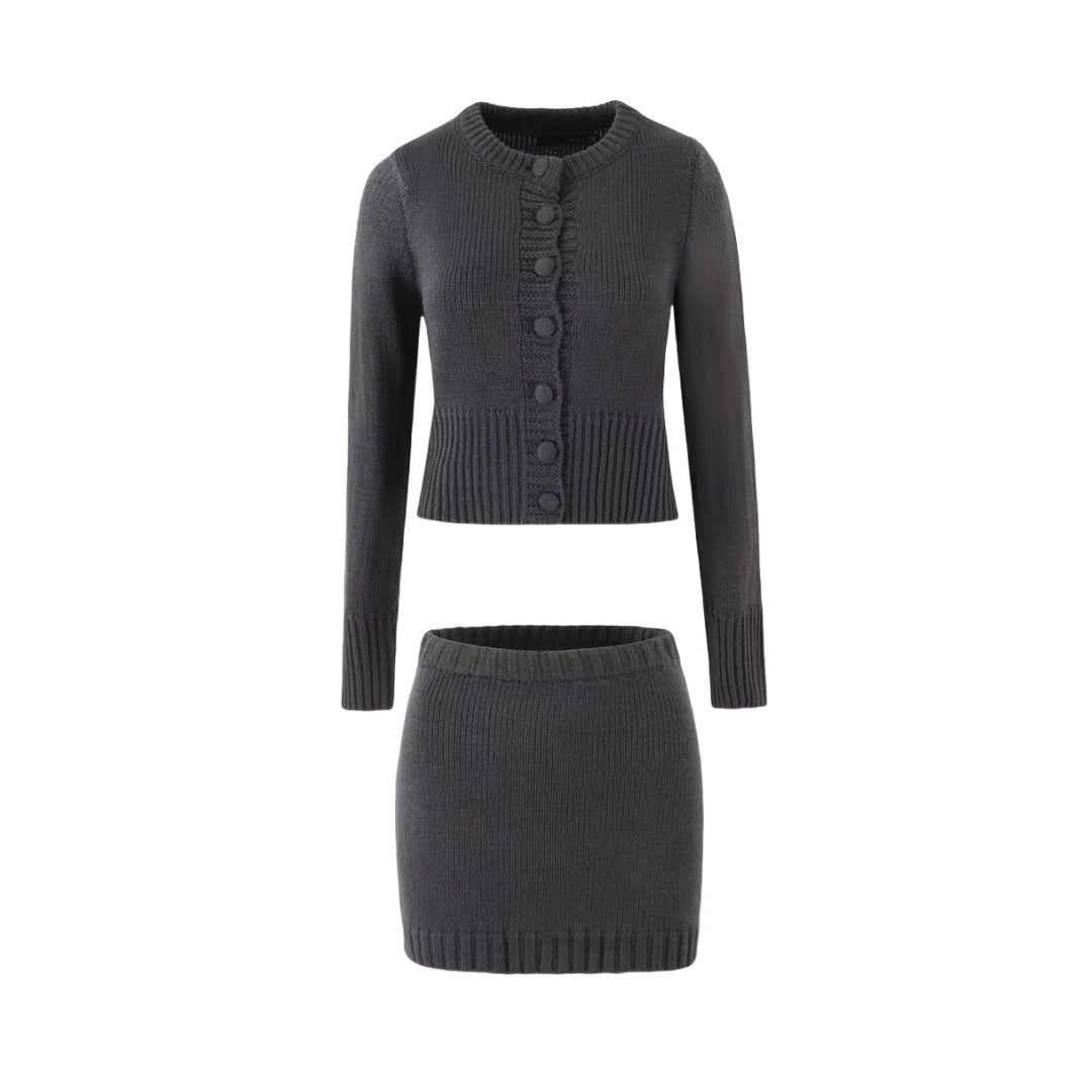 Selene Ribbed Knit Skirt Set - Nordik Paris