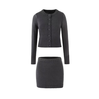 Selene Ribbed Knit Skirt Set - Nordik Paris