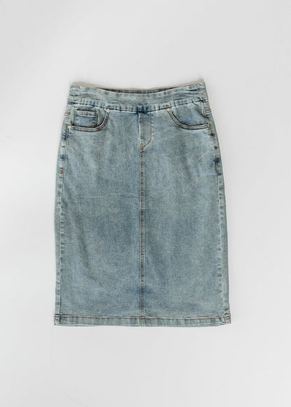 Sandra Classic Midi Denim Skirt