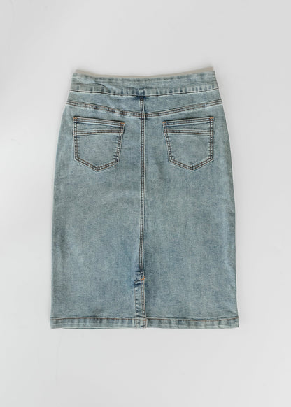 Sandra Classic Midi Denim Skirt